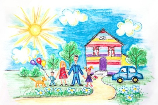 41655128-hand-gezeichnet-helle-childrens-sketch-mit-glückliche-familie-haus-hund-auto-auf-dem-rasen-mit-blume.jpg