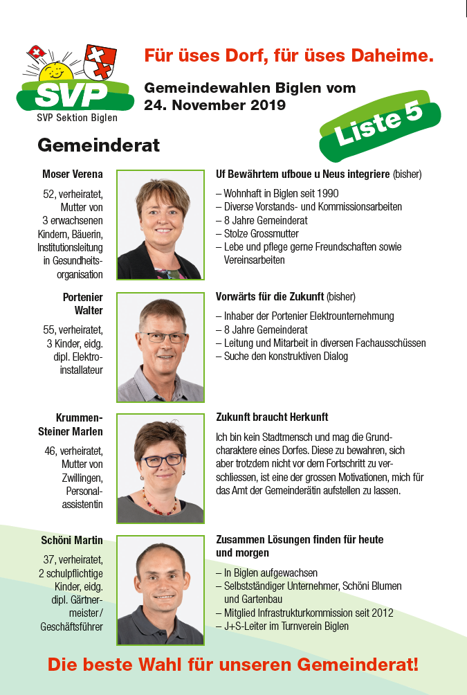 Die Beste Wahl Für Unseren Gemeinderat